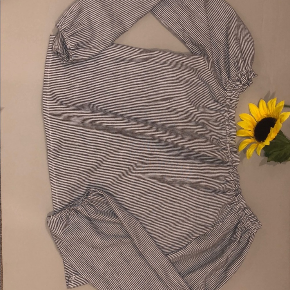 Brandy Melville striped off the shoulder top